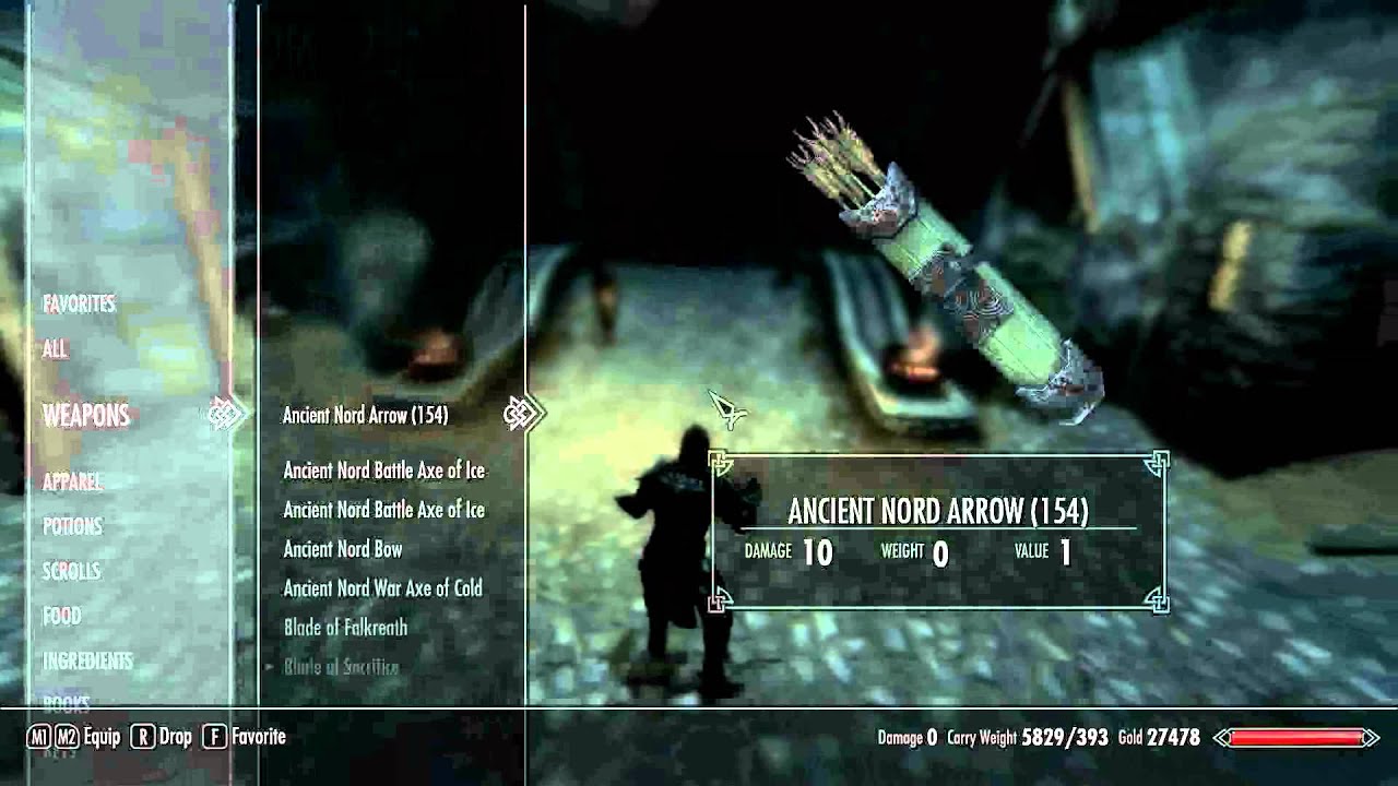 Skyrim drop all weapons YouTube