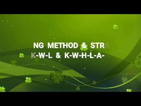 K-W-L CHART  & K-W-H-L-A-Q CHART --TEACHING METHOD & STRATEGY