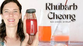 No Cook Rhubarb Syrup - Korean Cheong Style