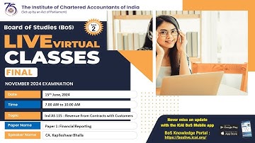 Final Paper 1: FR | Topic: Ind AS 115: Revenue From Contracts with...| Session 1 | 15 June, 2024