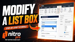 How to Fix and Edit a List Box in Fillable PDF Forms with Nitro Pro