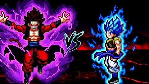 Xeno Vegito SSJ4 V3 OP VS Gogeta V3.5 OP (all form) in Jump Force Mugen