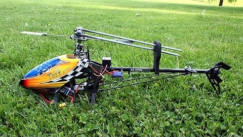 Hobbyking HK450 (Trex 450 Clone) Wild & Crazy First Flight - Ending With Crash Into Camera