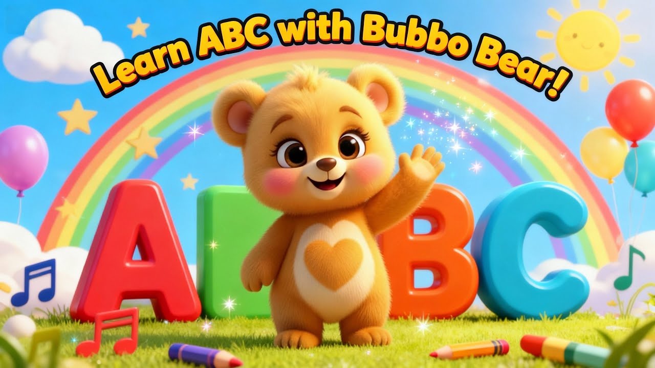 ABC Song for Kids – Learn Alphabet A to Z with Bubbo Bear | Fun Learning for Children 2025