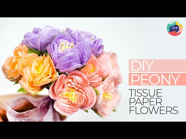 How to make Easy Tissue Paper Flowers DIY Paper Craft Tutorial