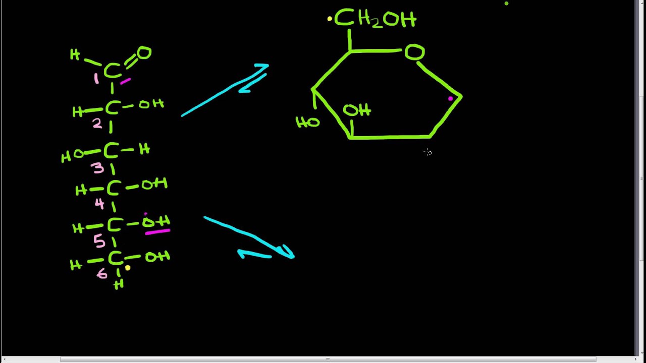 Alpha And Beta Glucose Ring Structure