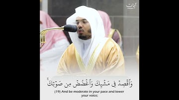 (يا بني أقم الصلاة وأمر بالمعروف) ياسر الدوسري حالات واتس قرآن كريم | سورة لقمان | Yasser Al-Dossary
