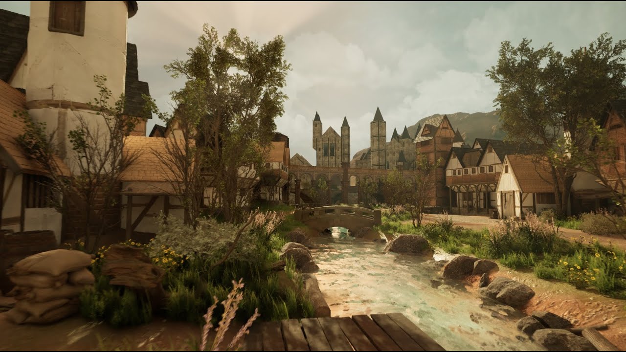Medieval Village and Castle - Unreal Engine 5 Level Design - YouTube