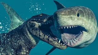 Giant Deinosuchus & Baby Crocs vs Ocean Predators! Ultimate Megalodon Battle | JWE 2 Mods