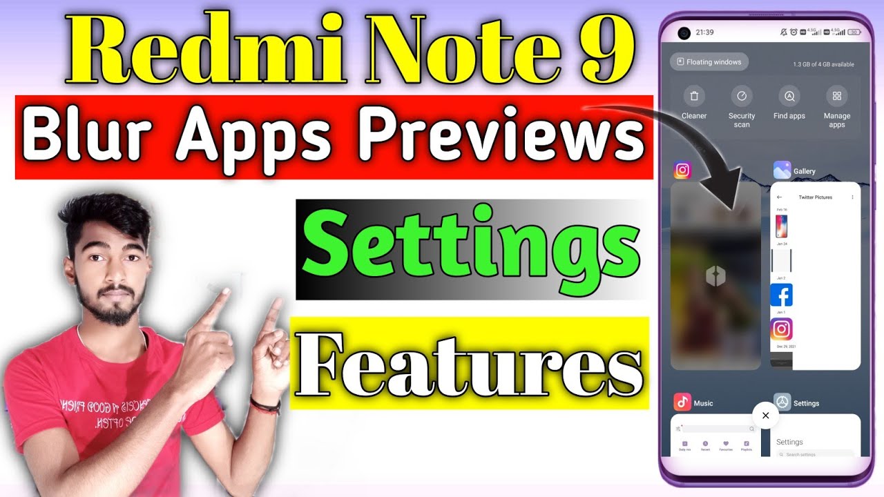 Redmi Note 9 Blur Apps Features / Redmi Mobile Blur Features Settings