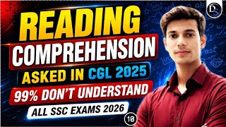 Reading Comprehension For SSC CGL | Passage solving tricks | SSC CGL, CHSL, MTS, CPO, STENO 2026