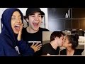 REACTING TO OUR FIRST KISS!!