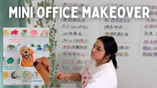 mini home office makeover | small business studio decor