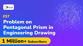 Pentagonal Prism Problem No.1 - Projection of Solids - Engineering Drawing