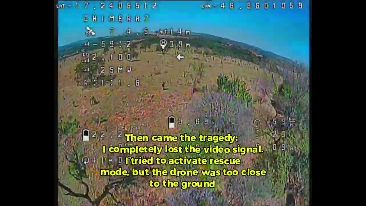 Chimera 7 crash. Total video signal loss