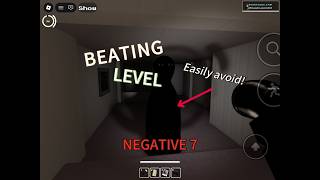 Beating level NEGATIVE 7 Inside roblox backrooms redacted! #backrooms #scary #roblox