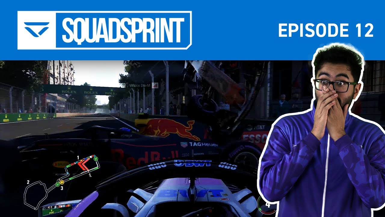 VELOCE JAAAMES GOES AIRBORNE!!! - F1 2018 | SQUAD SPRINT Episode 12!