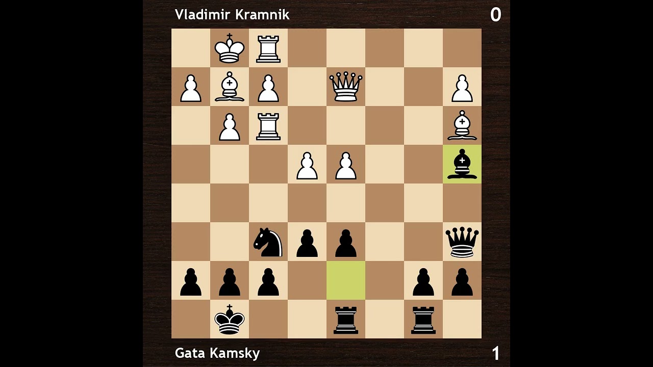 Vladimir Kramnik vs Gata Kamsky | PCA Candidates Quarter-final 1994 | Round 2