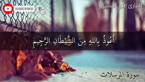 سورة المرسلات "كامله" بصوت - القارئ علي حسين