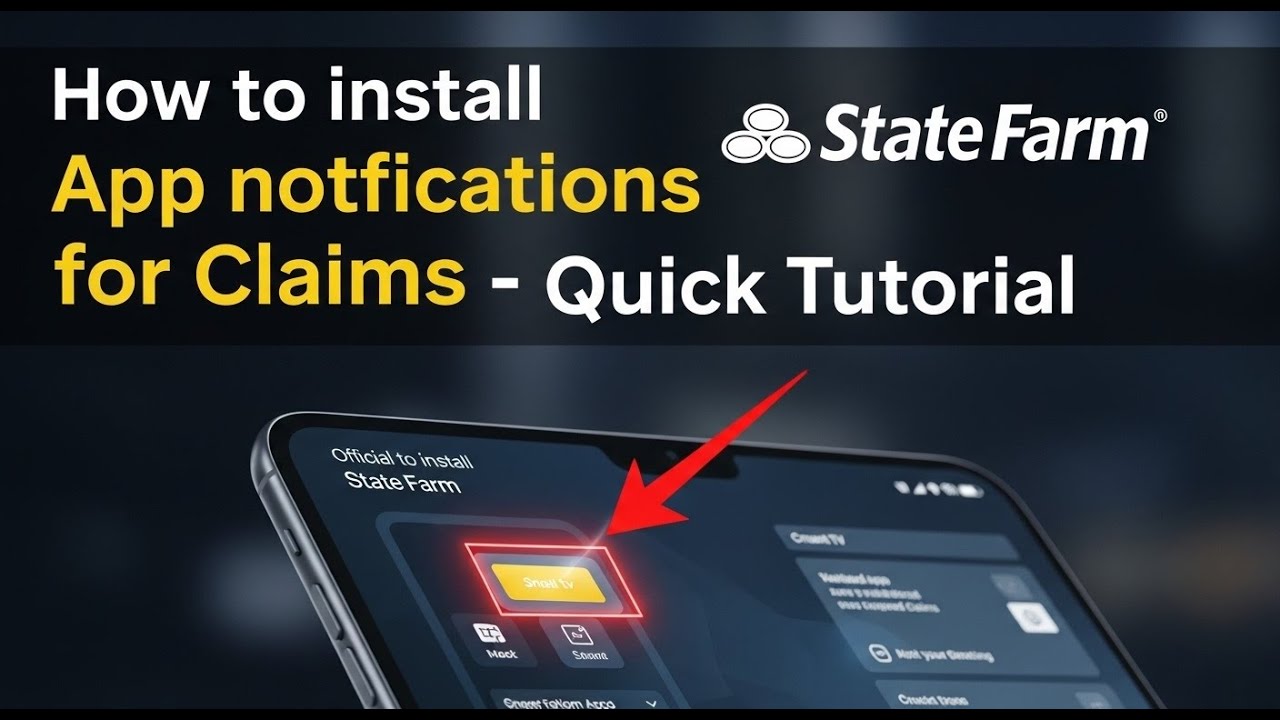 How to install State Farm app notifications for claims - Quick Tutorial ...