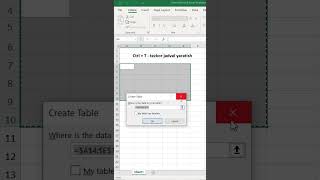 Excelda tezkor jadval yaratish Ctrl + T #excel #windows #microsoft #exceltricks