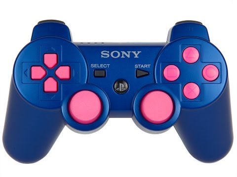 Custom Modded PS3 Master Mod Controller Blue Pink Geniusmods Drop Shot Auto Aim Quickscope Jitter