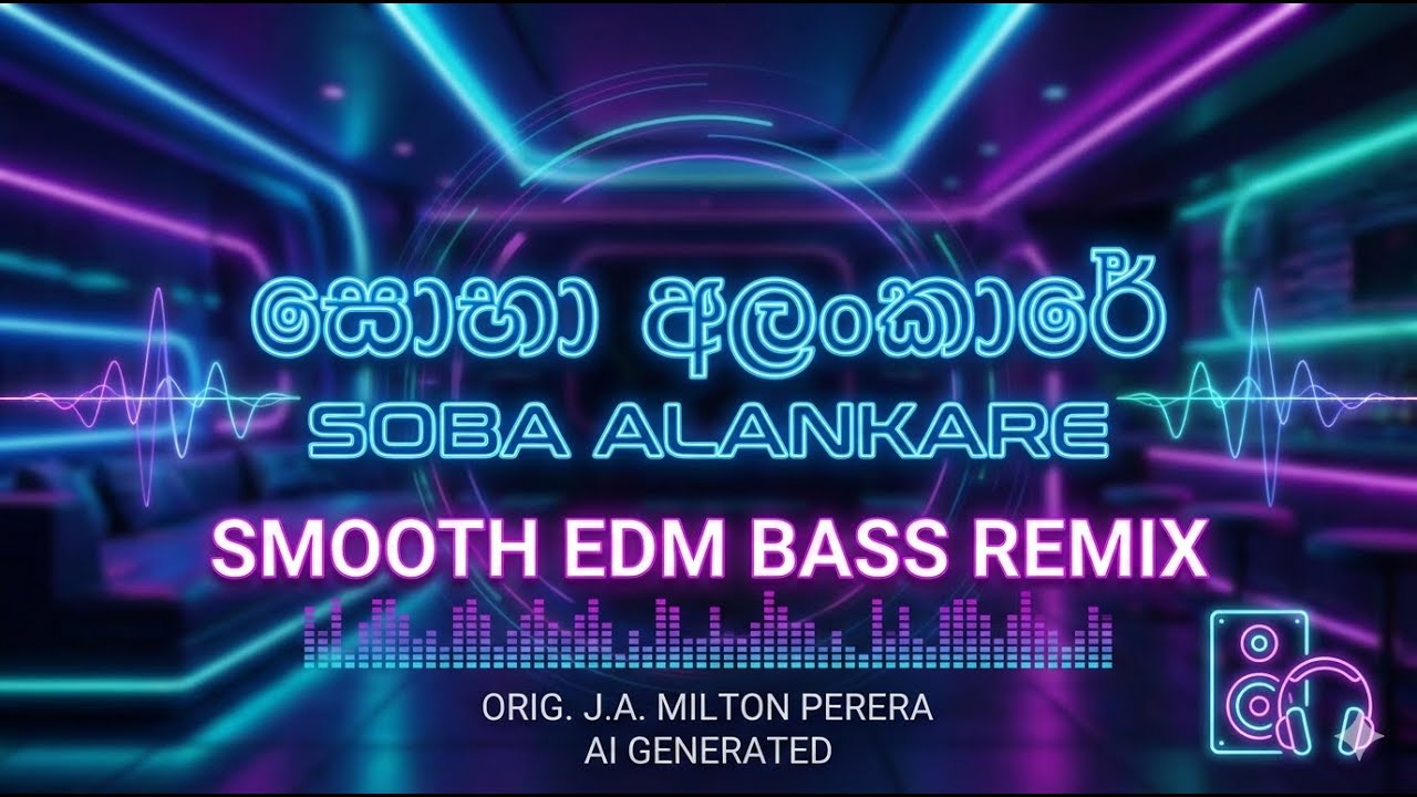 Soba Alankare (සොභා අලංකාරේ) - Deep House & Smooth Bass Remix | J.A. Milton Perera