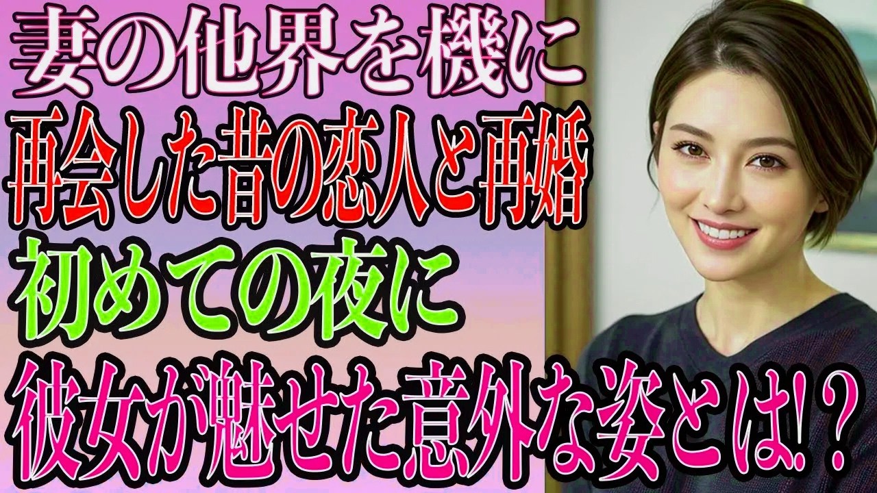 【感動馴れ初め】妻の他界を機に、再会した昔の恋人と再婚。初夜、彼女が見せた意外な姿に腰を抜かした…【いい話・朗読・泣ける話】
