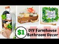 DIY Farmhouse Bathroom Decor | Dollar Tree DIY | DIY Farmhouse Decor | High End Farmhouse Decor