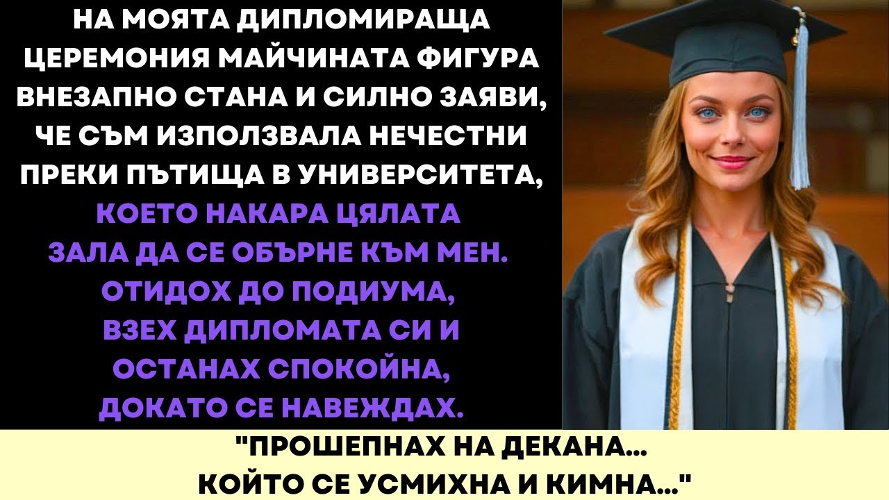 На Дипломирането Ми Майка Ми Изкрещя Че Съм Мамила—Публиката Замръзна Щом Тръгнах Към Сцената