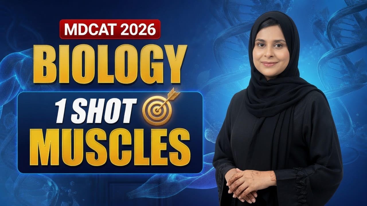 MDCAT BIOLOGY | MUSCLES | 1 SHOT | MDCAT 2026 | PMDC SYLLABUS I EUREKA ACADEMIA