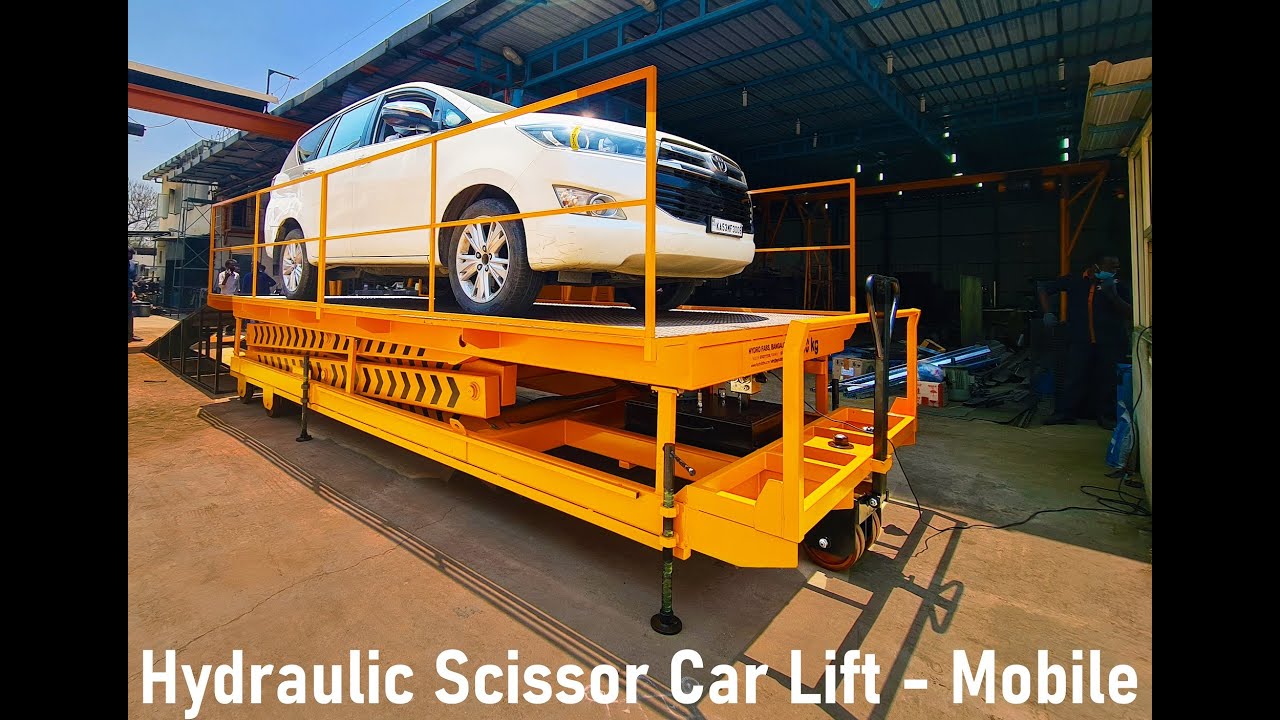 Hydraulic Scissor Car Lift Mobile Client Dhoot Autos Hydraulic