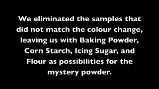 Mystery Powder Science Experiment, 2013