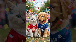FOLLOW US? Kitten vs Puppy – Who gets YOUR vote? 🐱🐶⚽ #Shorts