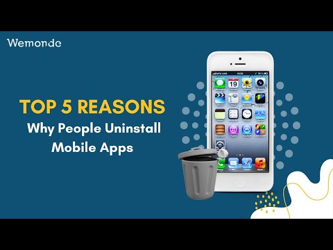 Top 5 Reasons Why People Uninstall Mobile Apps - video from Wemonde