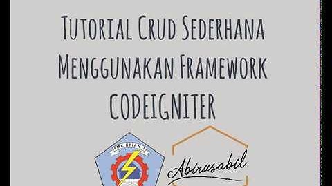 Tutorial CRUD Database Dengan Ci.(Part 1)
