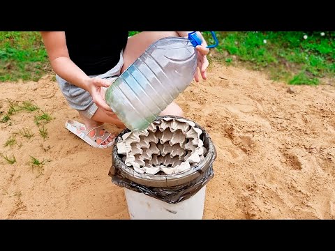 Egg tray, Bottle and Cement are an amazing idea for creating flowerpots