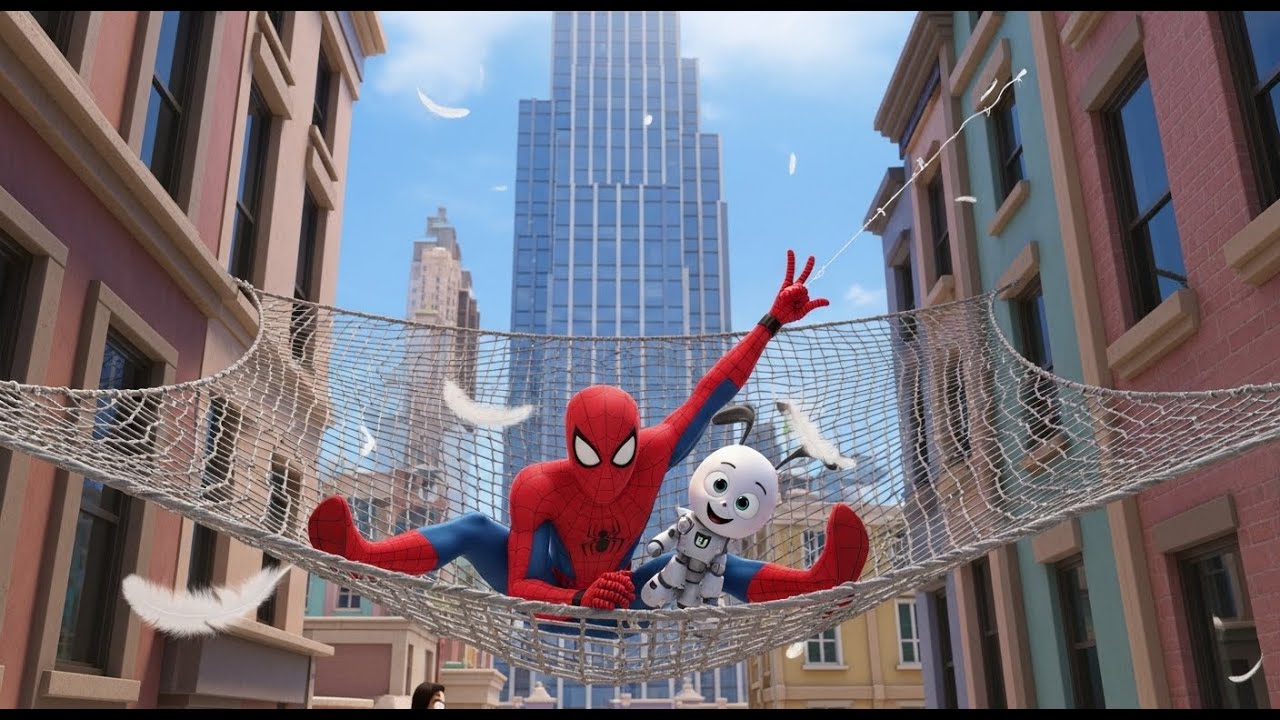 Новое большое приключение Человека-паука и Бэтмена | Развлечения для детей в стиле супергероев