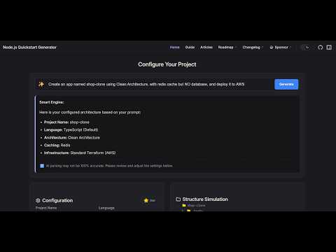 Build an Enterprise Node.js Project in 1 Second with AI Prompt !