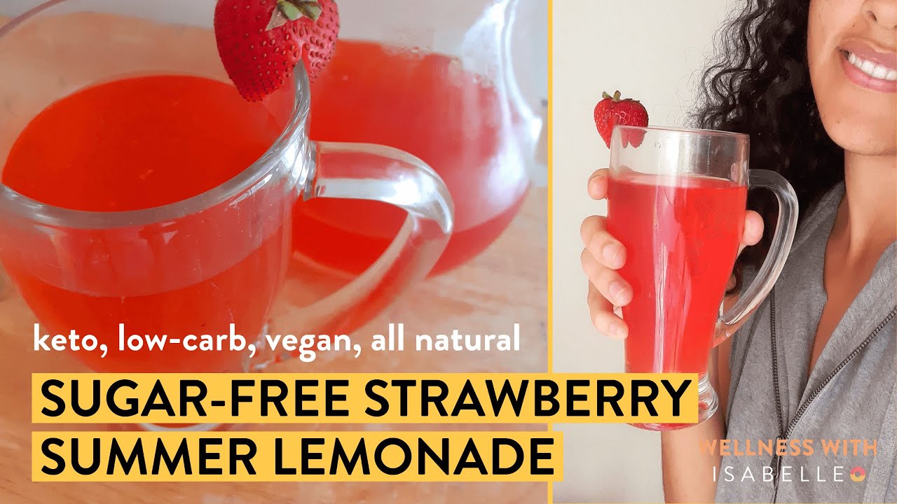 🍋 SUGARFREE STRAWBERRY SUMMER LEMONADE 😎 Keto, Vegan, LowCarb