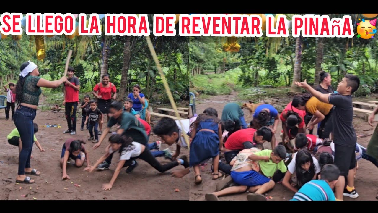 😱Eliza Pasa A Reventar La Piñata🥳 Los Niños Muy felices recojen dulces 🥰