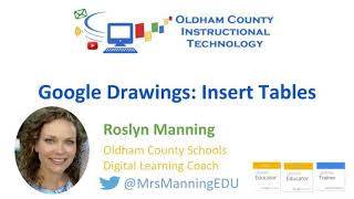 Google Drawings: Insert Tables
