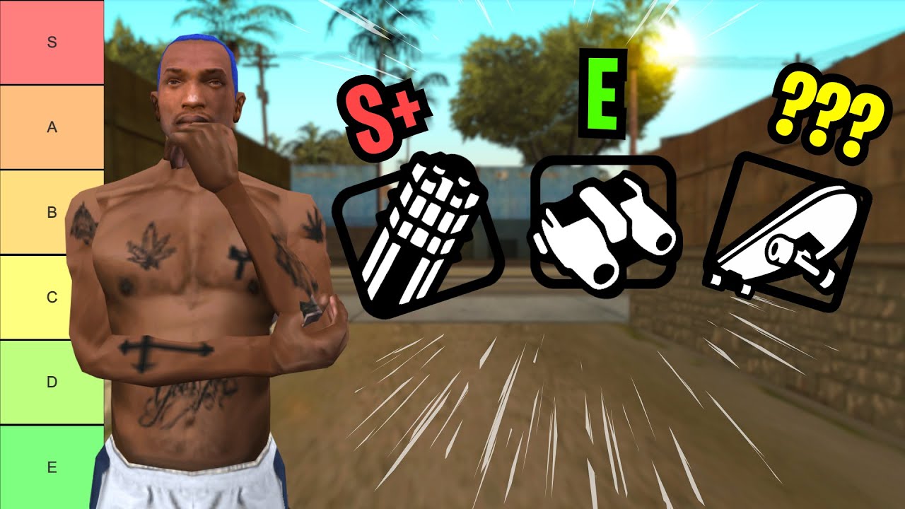 Ranqueando as ARMAS do GTA San Andreas!