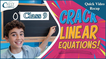 Class 9 | Linear Equation | Maths Olympiad | CREST Olympiads