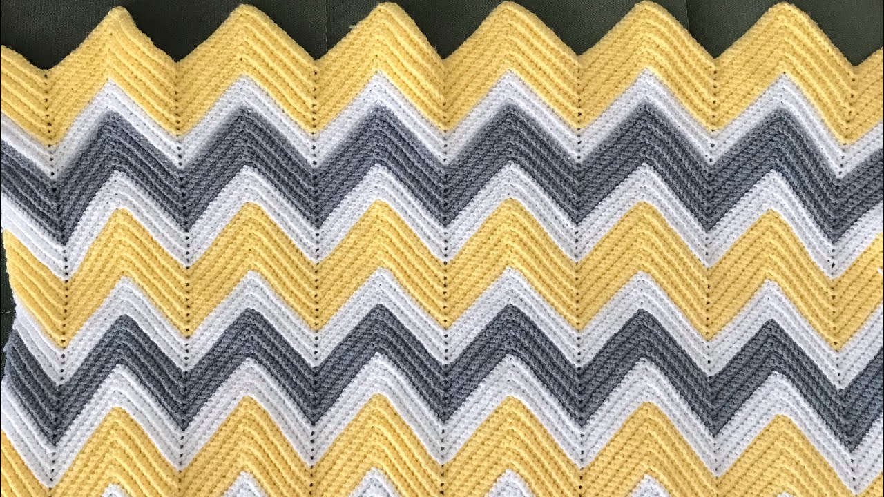 ZİGZAG BATTANİYE #blanket #crochet