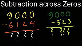 Subtraction Across Zeros "Go to Next to Next Door"2nd,3rd,4th and 5th Grade Math