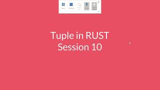 10. Tuples in RUST