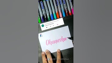 😍😍 Calligraphy Lettering "Dhanushiya" 😍😍 #shorts #calligraphy #lettering #handlettering #writing