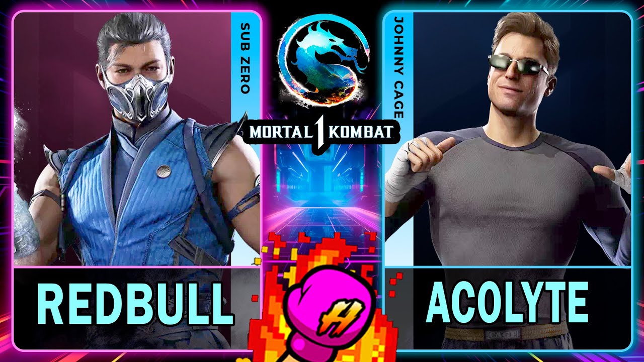 MK1 RedBull (SUB-ZERO) VS Acolyte (JOHNNY CAGE)🥊Mortal Kobat 1🥊4K 60ᶠᵖˢ