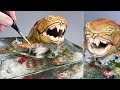 Prehistoric fish dunkleosteus hunts the seas resin diorama polymer clay